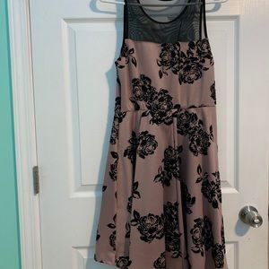 pink floral dress
